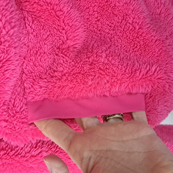 All In motion Oversized High Pile Fleece Half Zip Pullover Pockets Pink SzS - Picture 3 of 14